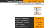 Tabique Fibro-yeso - 1S42 (2x12,5+50+e+50+2x12,5 2xLM)